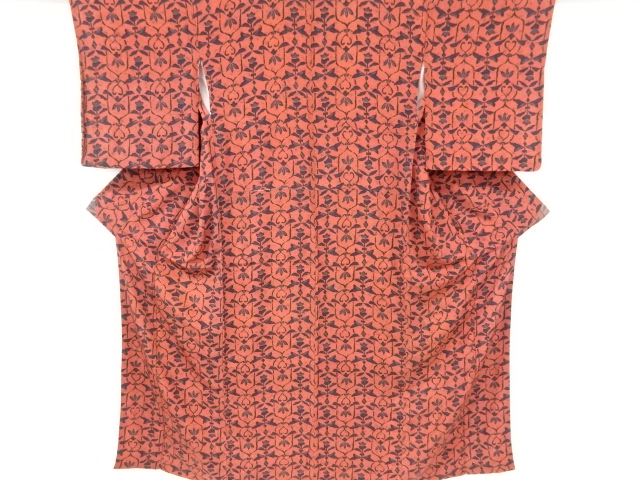 アンティーク着物 ] - 縮緬・錦紗 アンティーク 紋錦紗 抽象草花